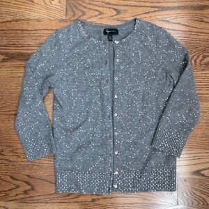 Cashmere sequin gray cardigan Bloomingdales XS